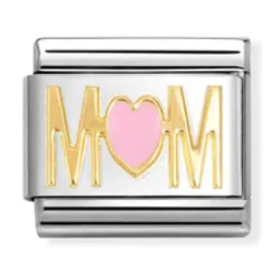 Composable Classic Link, Yellow Gold MOM, Heart