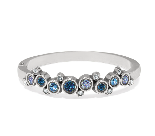 Constella Cluster Blue Hinged Bangle Blue