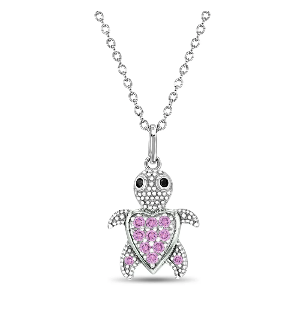 Adorable Turtle Children's Pendant Necklace