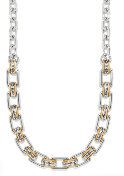 Mosaic Two Tone Links Necklace