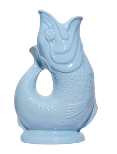 Pale Blue Gluggle Jug