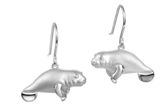 Sterling Silver Seal Hook Earrings