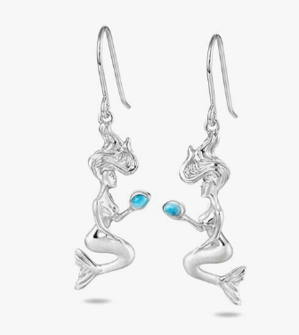 Larimar Mermaid Earrings