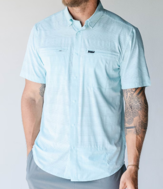 SWC Oysterman S/S Woven Iced Aqua