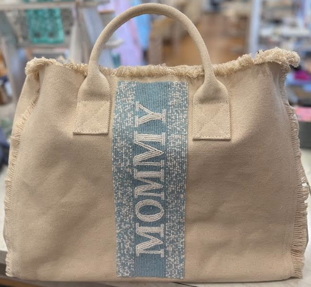 Mommy Hand Beaded Tote