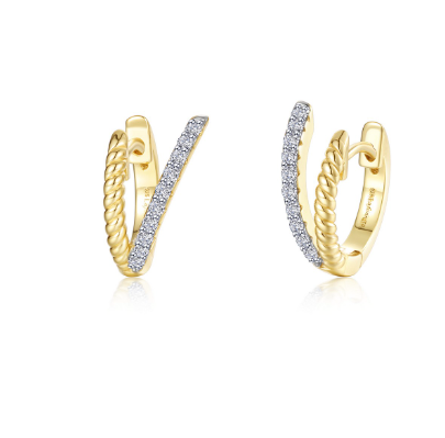 Eternal Weave Huggie Earrings