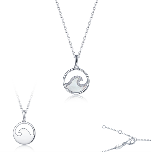 Seafoam Mother Of Pearl Pendant Necklace