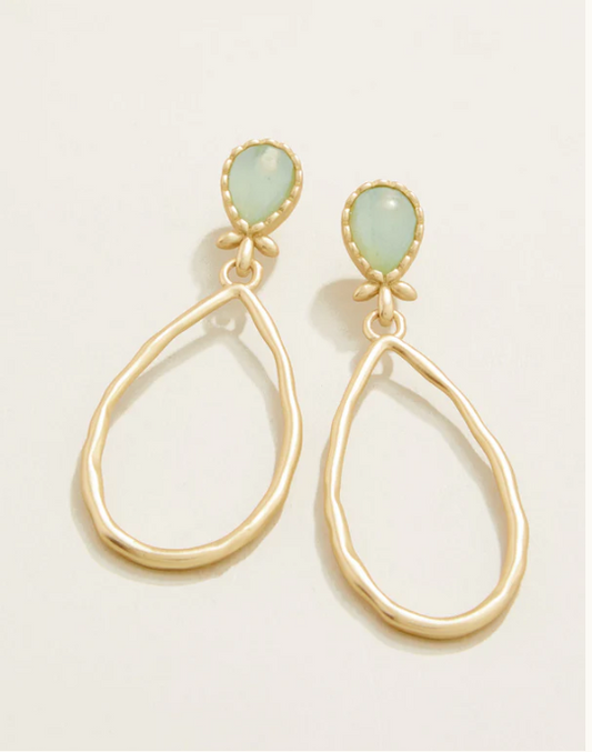 Nara Teardrop Earrings Sea Foam