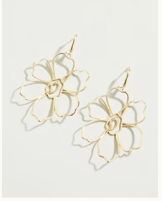Granny Flower Earrings Gold
