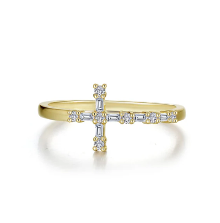 Eden Baguette Cross Ring