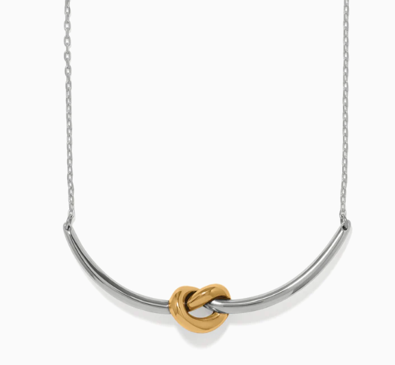 Interlok Single Knot Two Tone Necklace