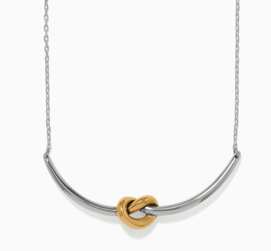 Interlok Single Knot Two Tone Necklace
