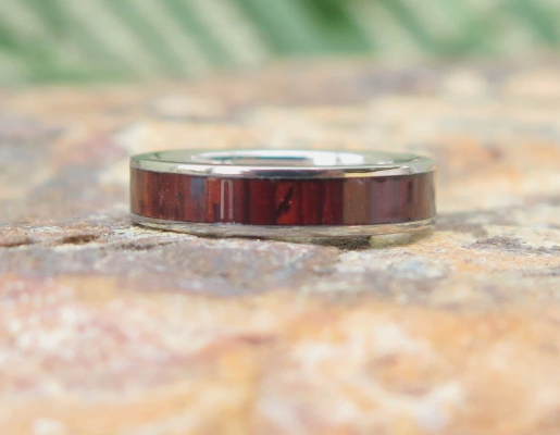 6mm Ring Titanium Cocobolo