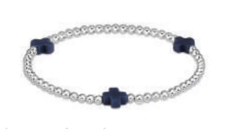 enewton signature cross sterling pattern 3mm bead bracelet