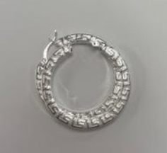 Sterling Silver Greek Key Earrings