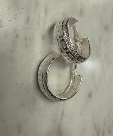 Sterling Silver Greek Key Earrings