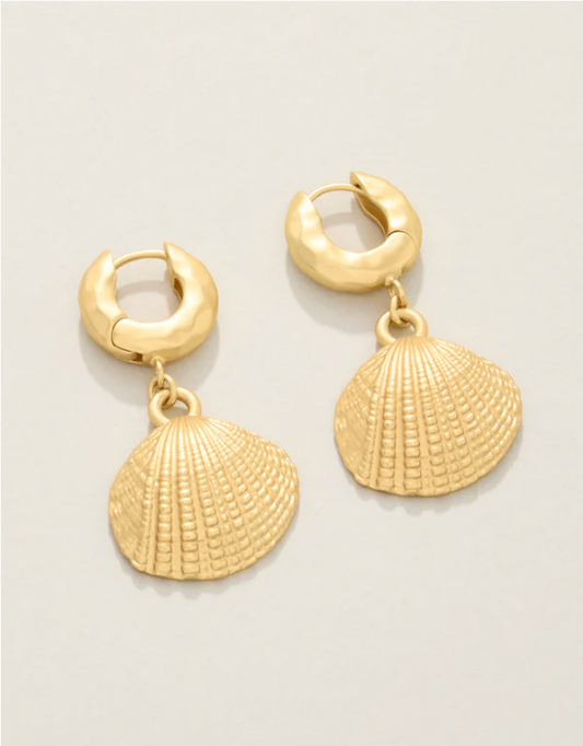 Venus Shell Hoop Earrings