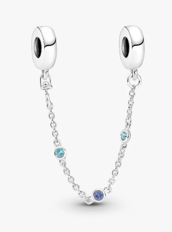 Triple Blue Stone Safety Chain