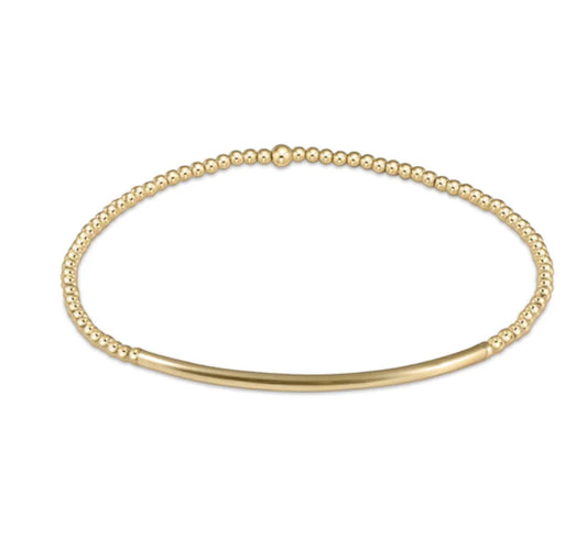 Classic Gold 2mm Bracelet Bliss Bar Gold