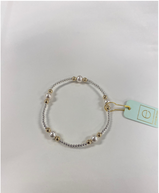 Purpose Dignity Pearl 6mm Bead Bracelet - Mixed Metal