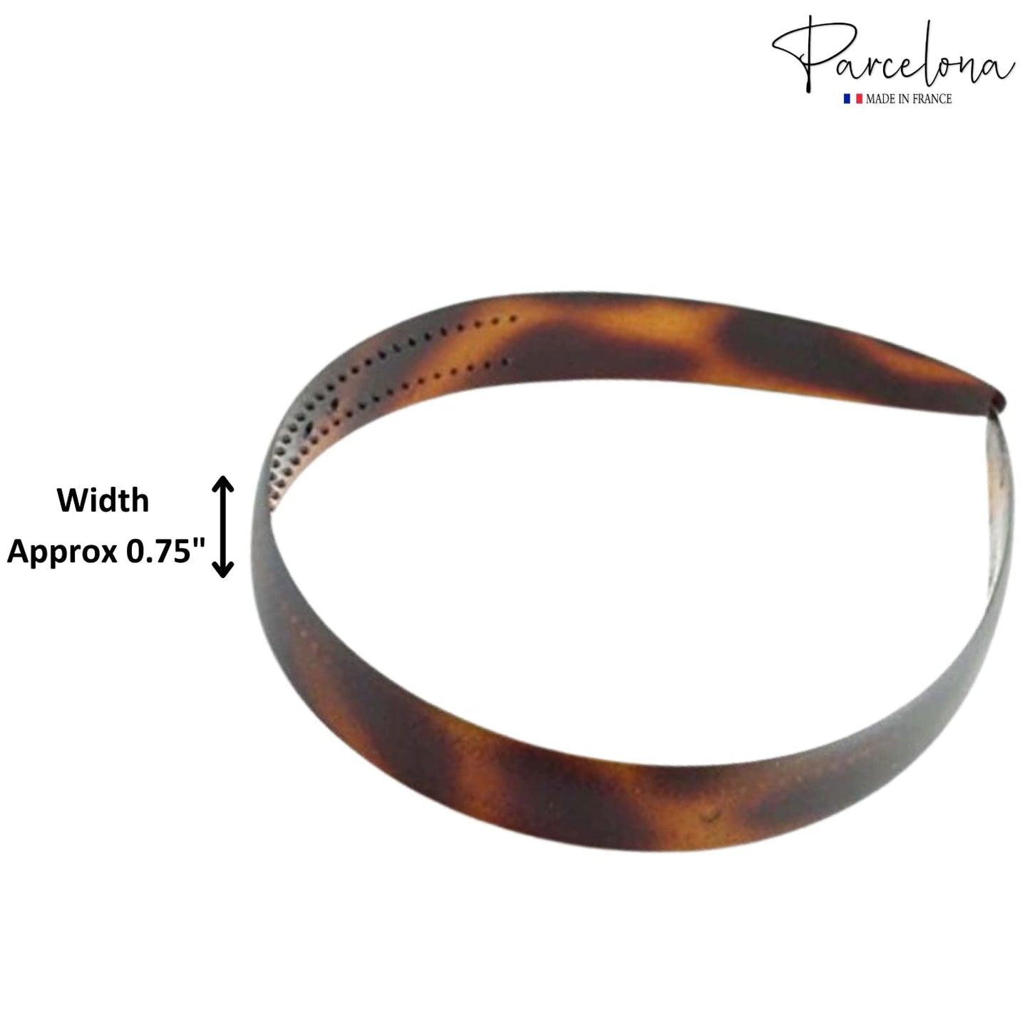 Parcelona French Headband 0.75 Inch Wide Cellulose Hairband for Women & Girls