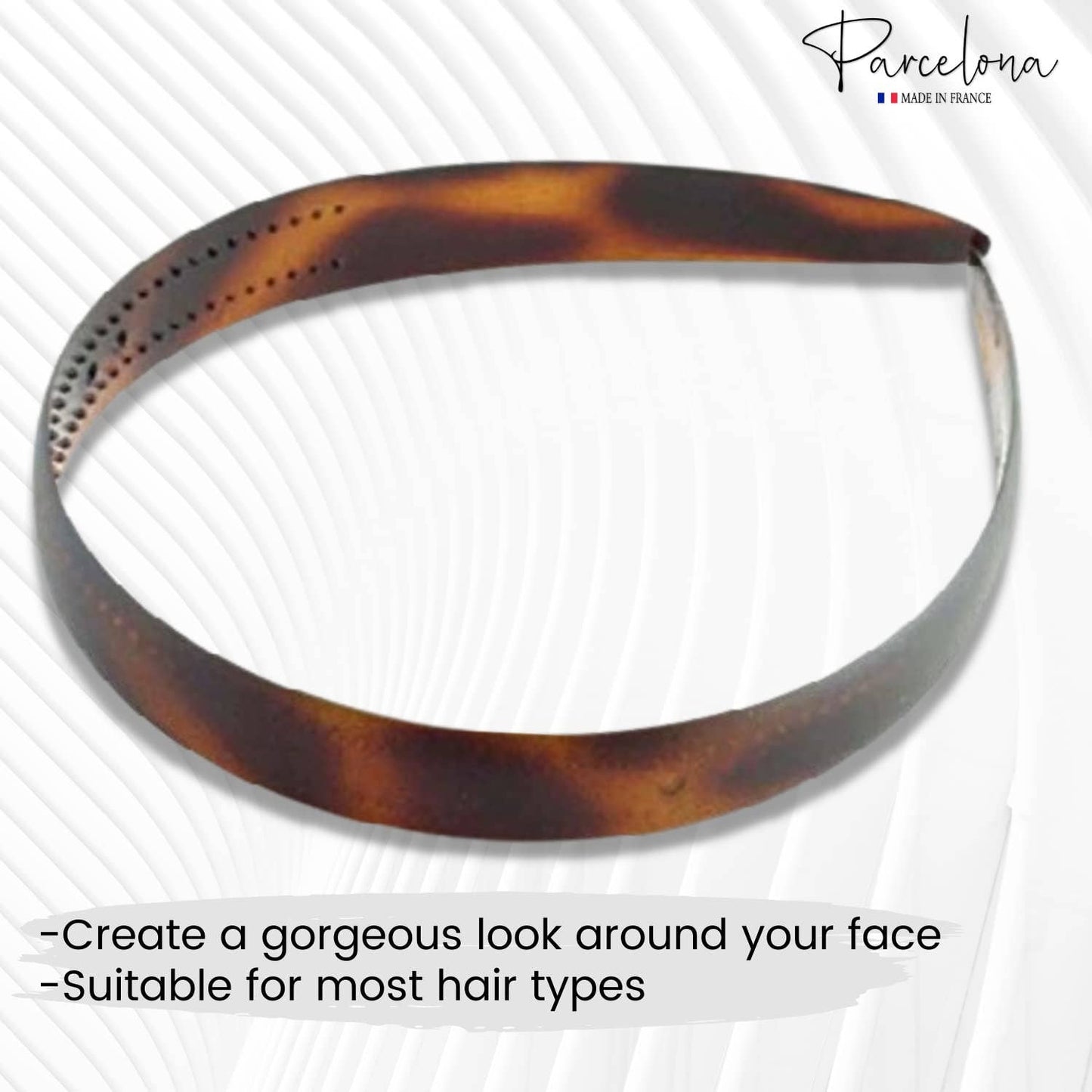Parcelona French Headband 0.75 Inch Wide Cellulose Hairband for Women & Girls