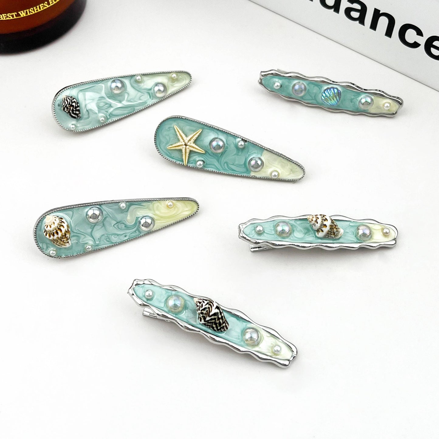 Seashell & Conch Hair Clip, Ocean-Inspired Hair Barrette