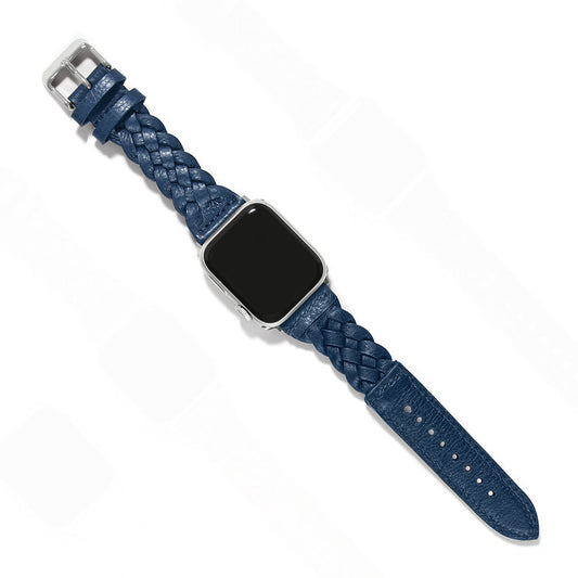 Sutton Braided French Blue Leather