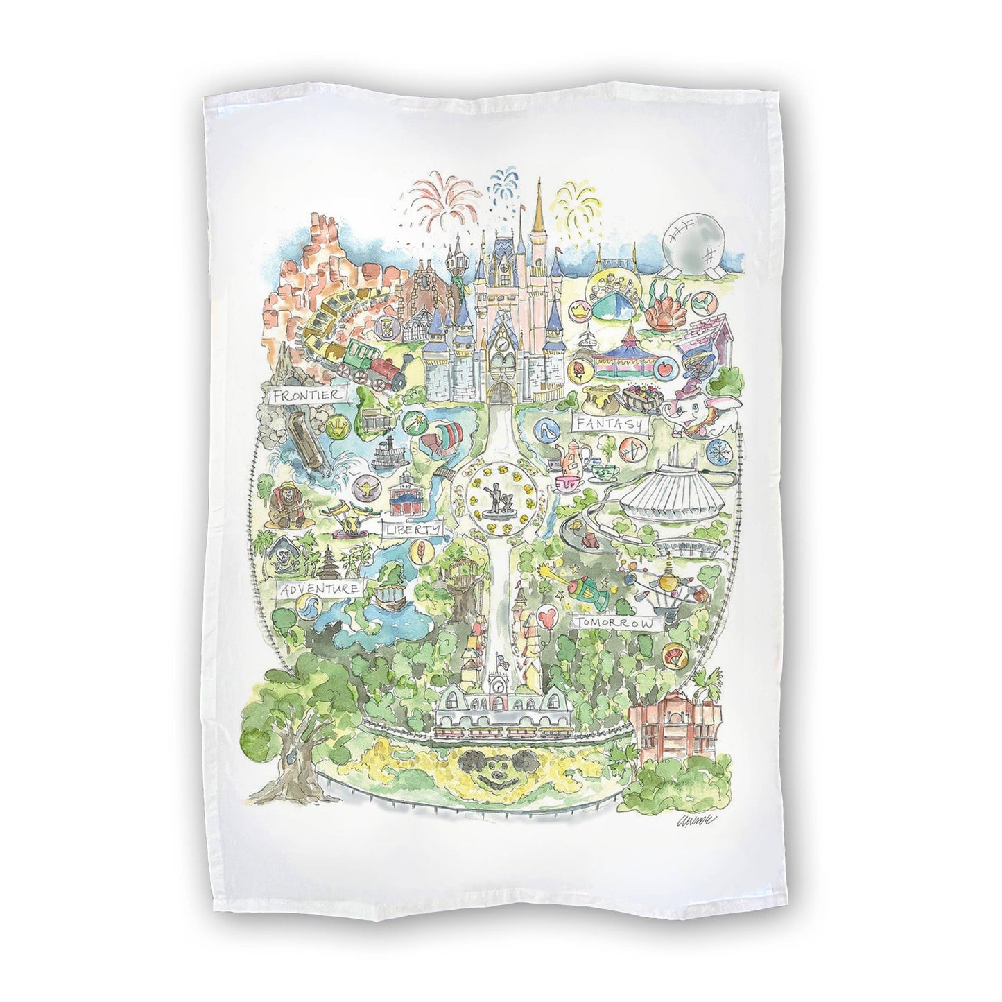 Magical Theme Park: Florida Tea Towel