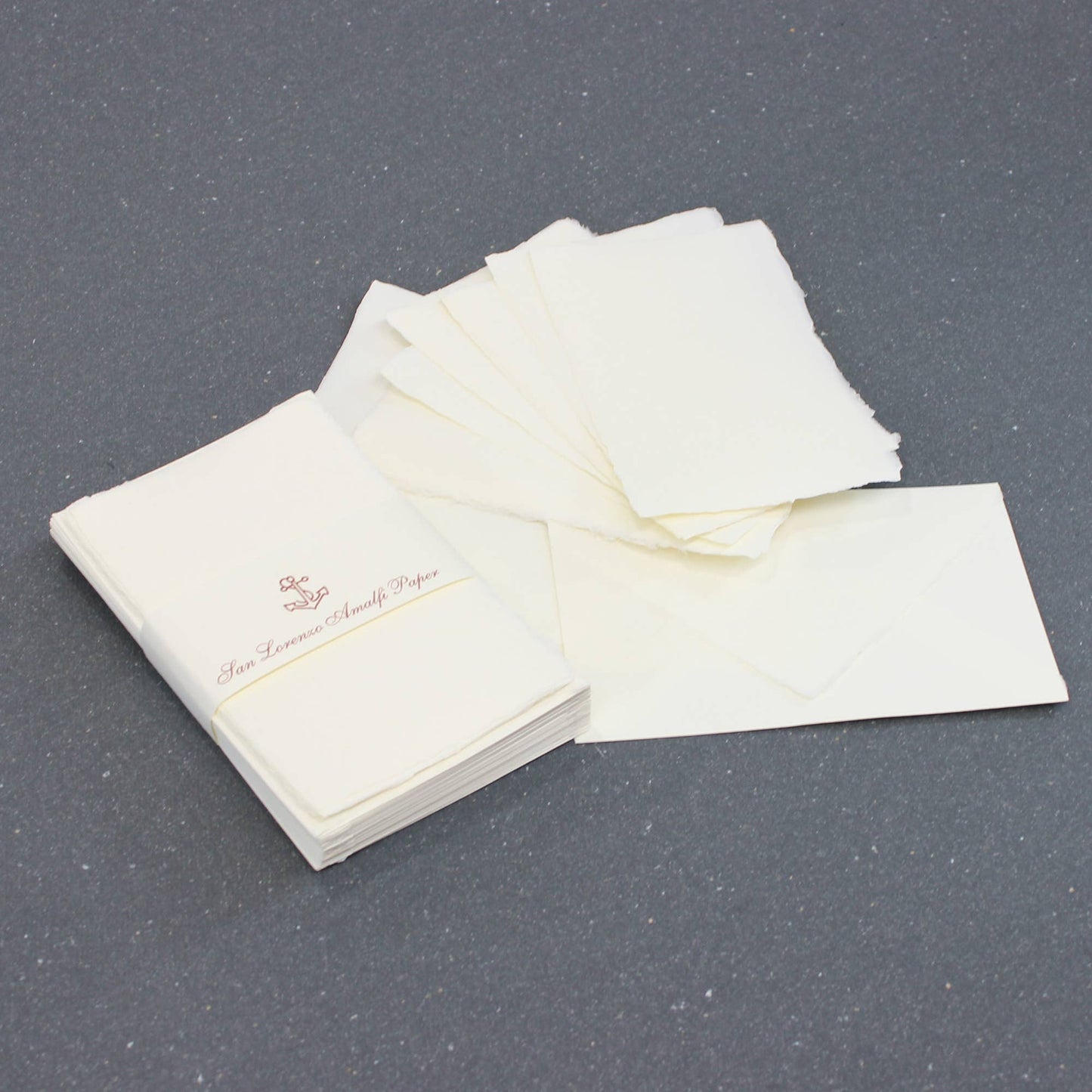 Amalfi Deckled Edge Flat Cards, Italian Handmade Paper