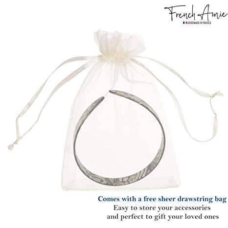 French Amie Wide Headband 1/2" Handmade Cellulose Hair Accessories Women & Girls