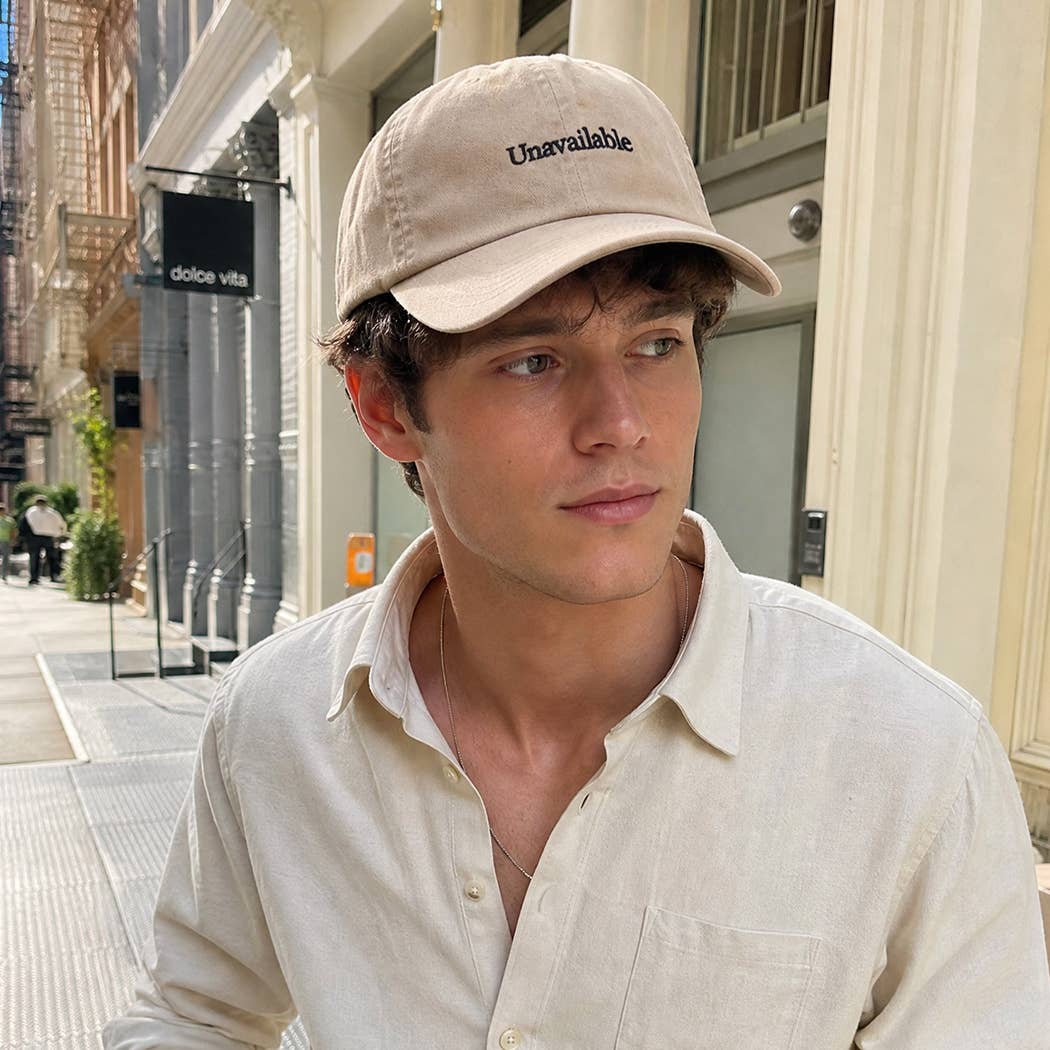 Unavailable Embroidered Cotton Baseball Cap