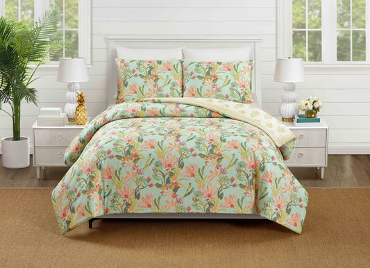 QUEENIE TROPICAL COMFORTER SET-3PC - Spartina