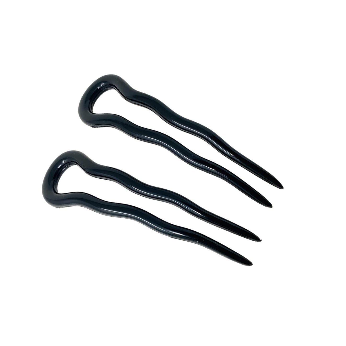 Parcelona French Mystic Medium 3" Cellulose Chignon U Shaped Hair Pins(Set of 2)