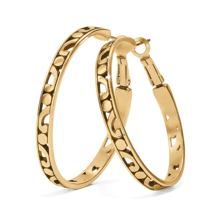 Contempo Large Gold Hoop Earrings