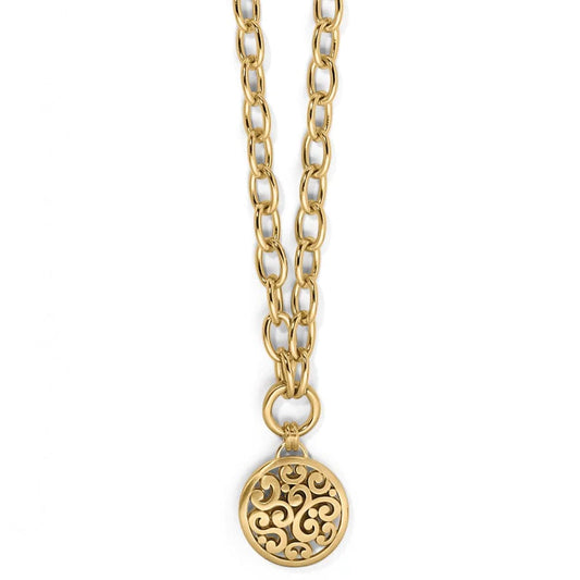 Contempo Medallion Gold Charm Necklace