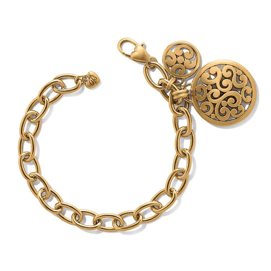 Contempo Medallion Gold Link Bracelet