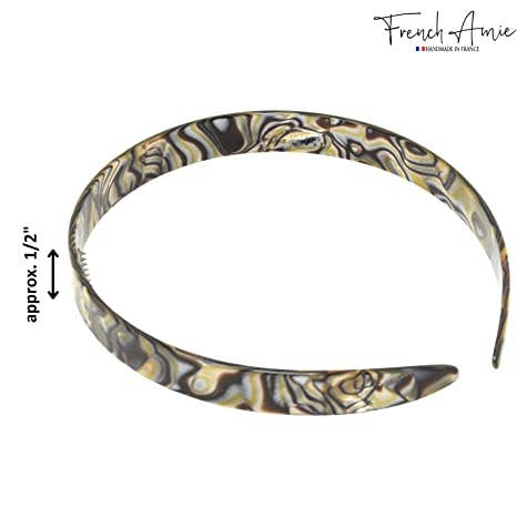 French Amie Wide Headband 1/2" Handmade Cellulose Hair Accessories Women & Girls