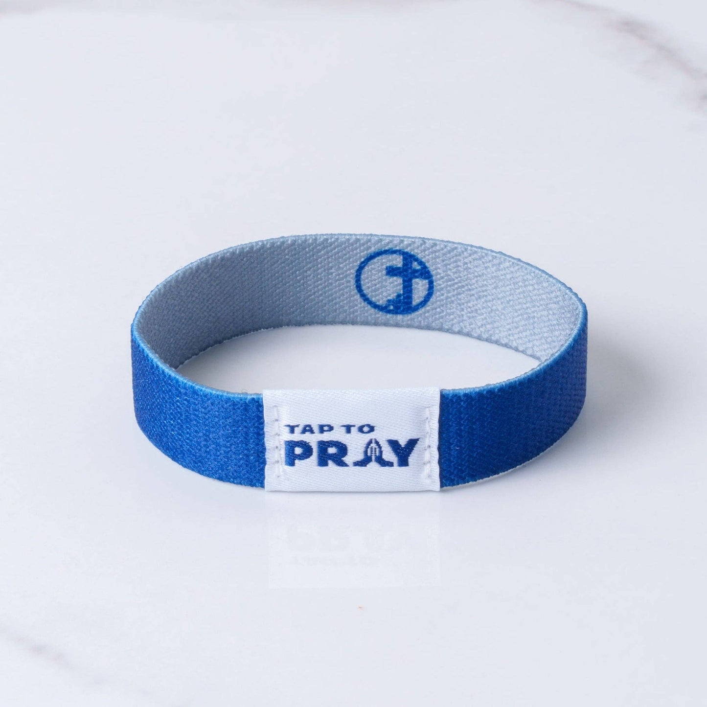 Tap To Pray® Wristband – Navy & Grey
