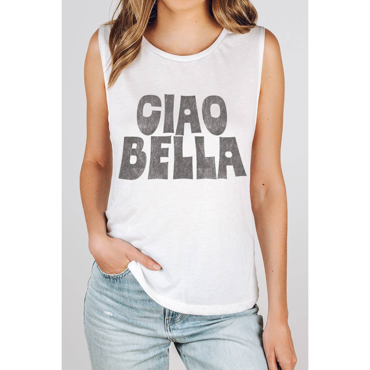 Ciao Bella Italian Typography Women's Jersey Tank Top