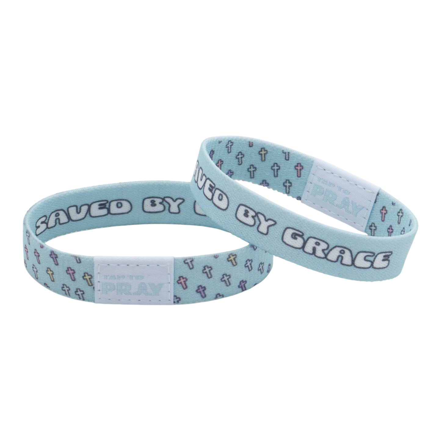 Tap To Pray® Wristband – Crosses- Saved By Grace