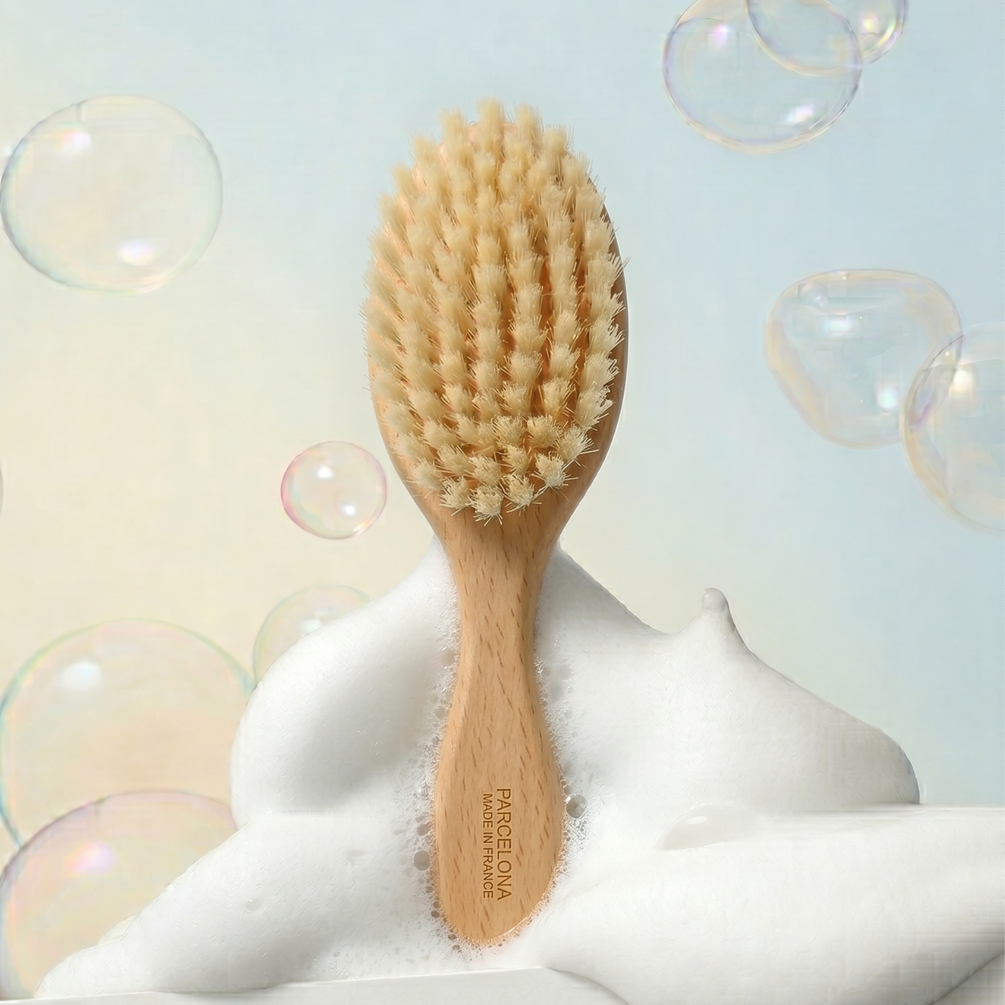 Parcelona French Grooming Combo 6” Celluloid Baby Brush and Comb for Toddlers