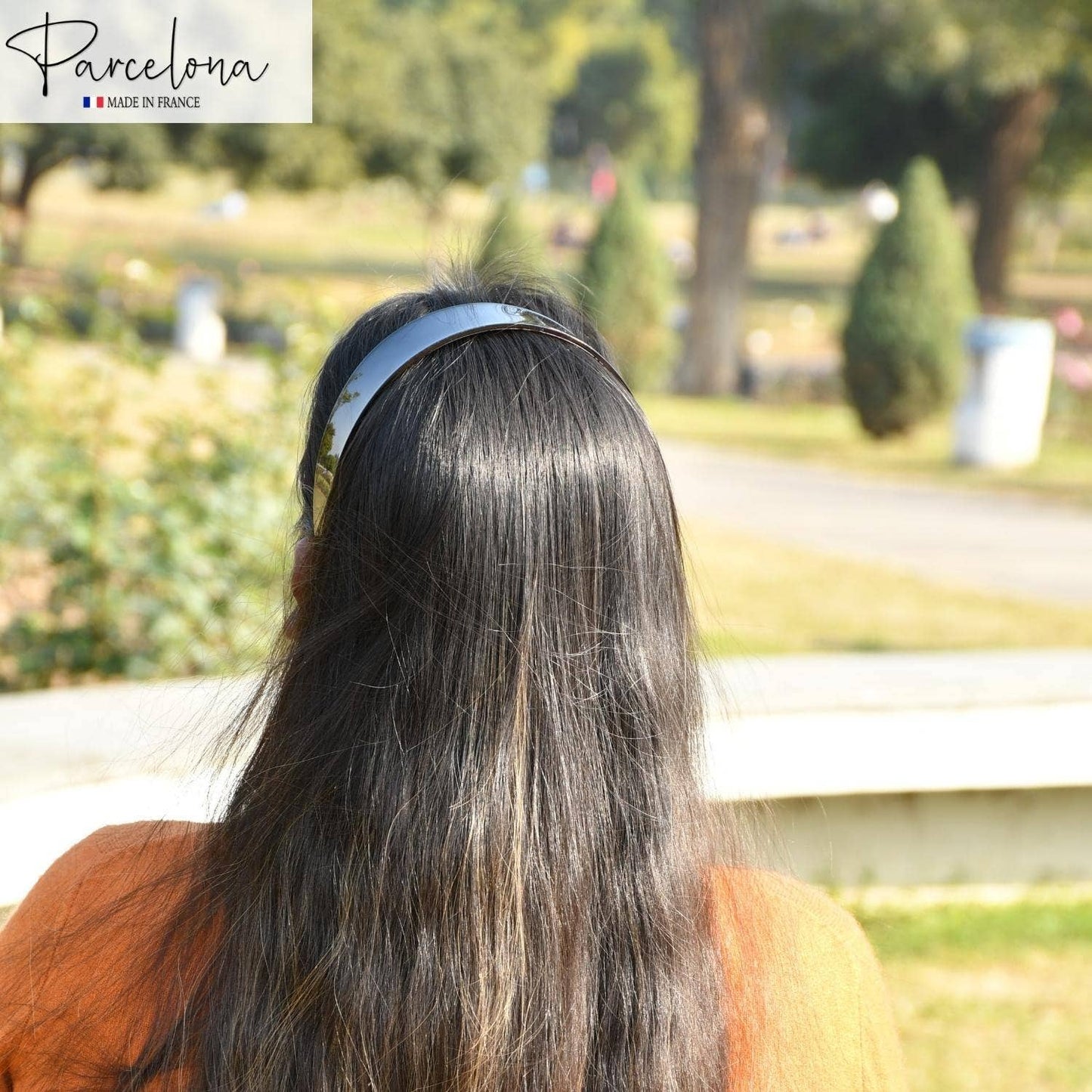 Parcelona French Headband 0.75 Inch Wide Cellulose Hairband for Women & Girls