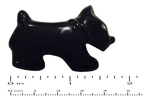 Parcelona French Dog Small Cellulose Black N Shell Brown Hair Clip Barrette