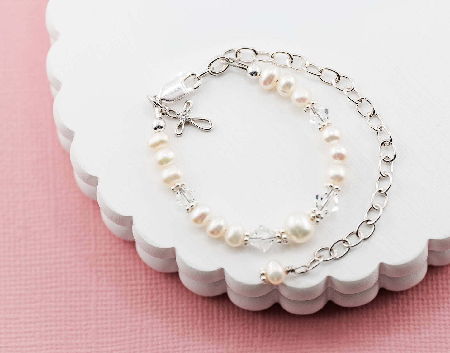 Baptism to Bride™  Baby Cross Bracelet Gift for Baby Girl