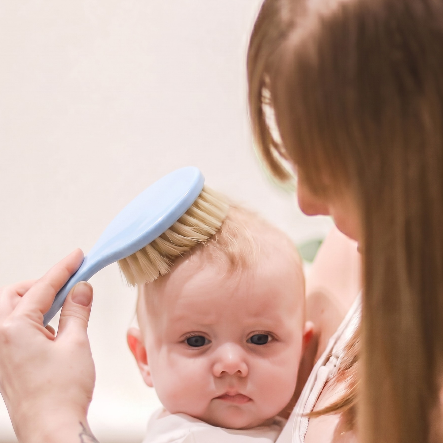 Parcelona French Grooming Combo 6” Celluloid Baby Brush and Comb for Toddlers