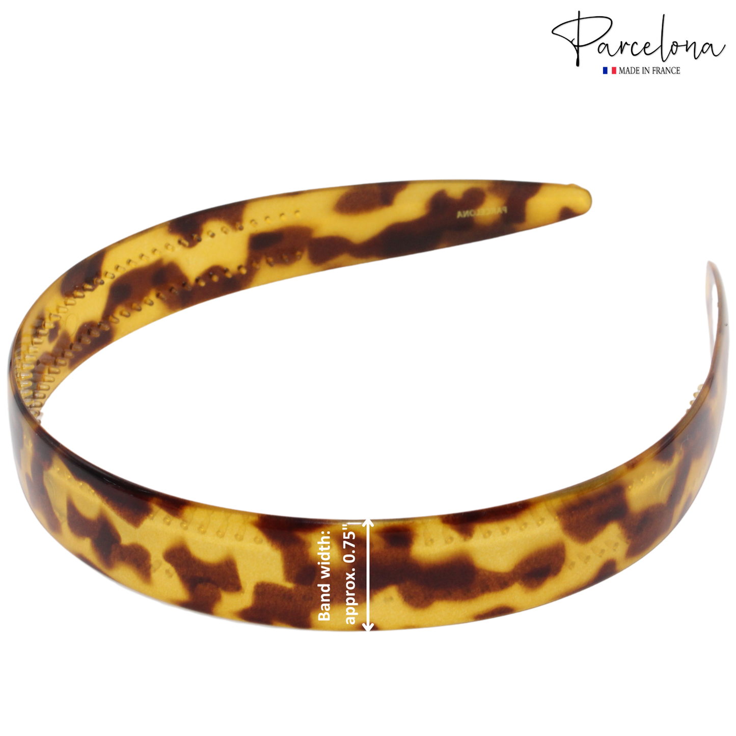 Parcelona French Headband 0.75 Inch Wide Cellulose Hairband for Women & Girls
