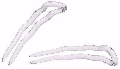 Parcelona French Mystic Medium 3" Cellulose Chignon U Shaped Hair Pins(Set of 2)