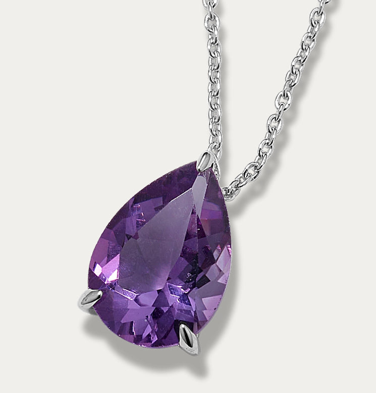 Semi Precious Amethyst Stone Necklace