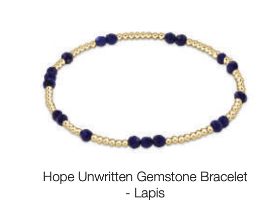 Hope Unwritten Gemstone Bracelet- Lapis